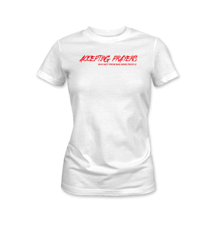 Accepting Prayers short sleeve White t-shirt Women