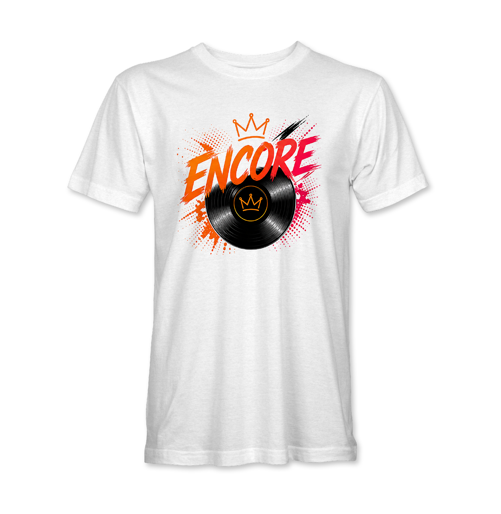 Encore vinyl record carnival t-shirt design