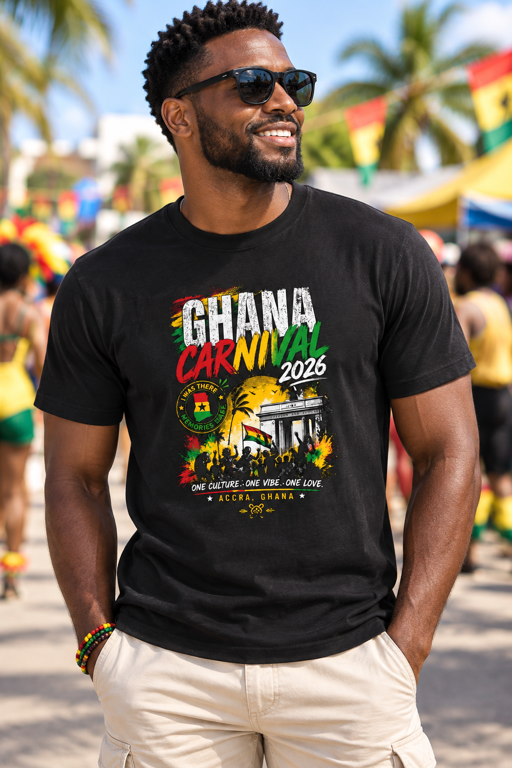 Black Ghana Carnival shirt lifestyle photo
