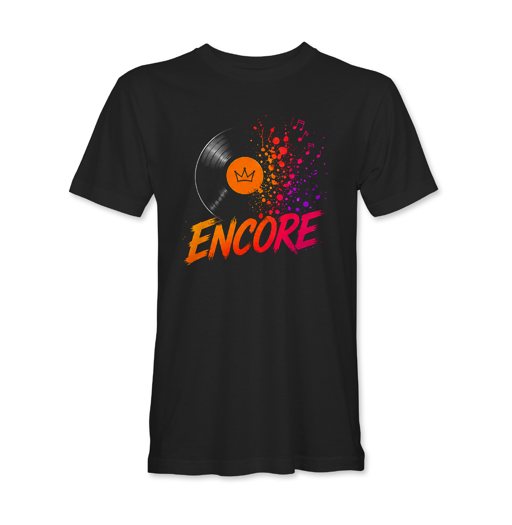 Encore Vinyl Record Paint Splatter Unisex Tee – Soca Carnival Shirt