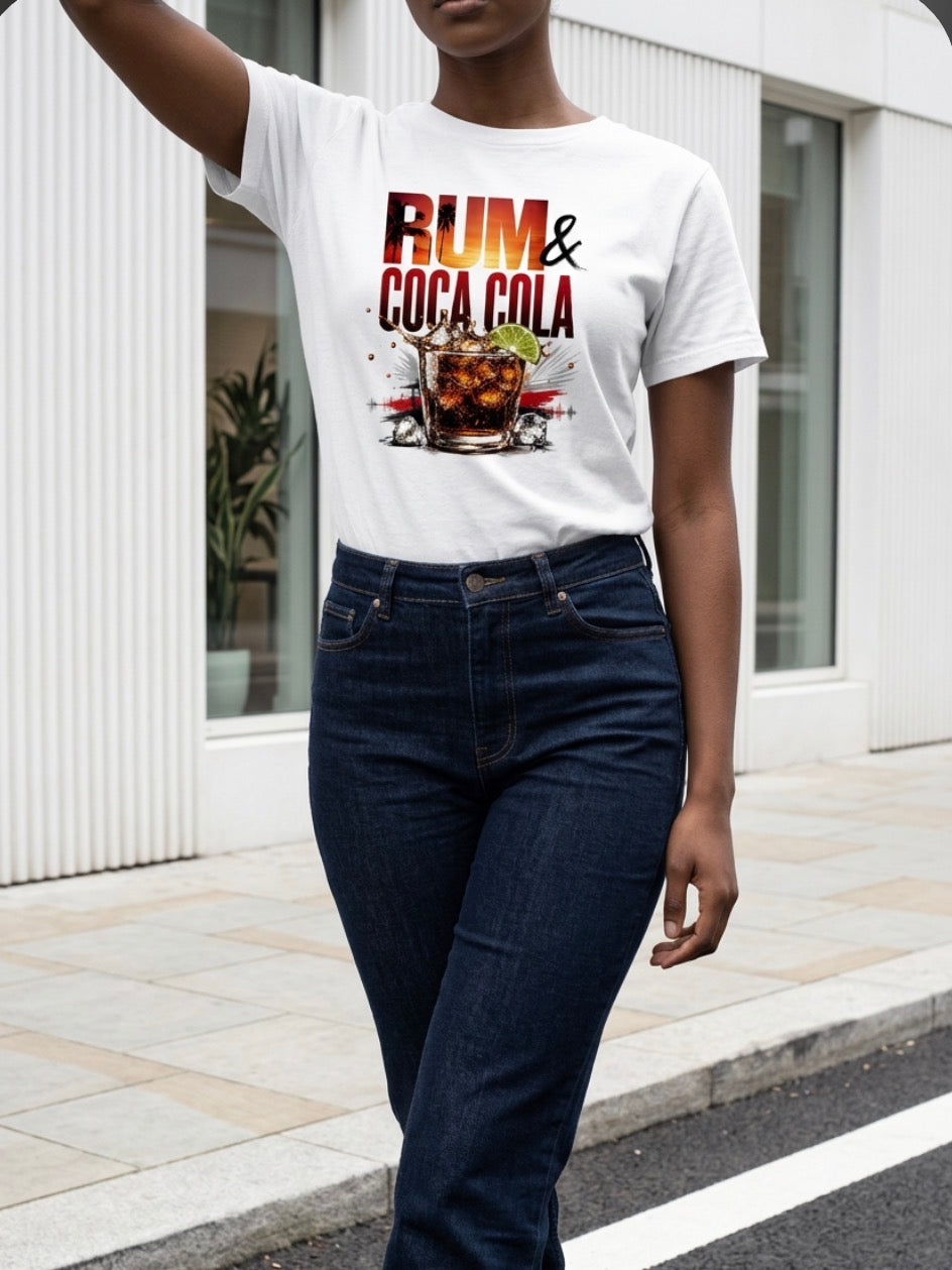 kes the band Rum & Coca Cola White Carnival T-Shirt