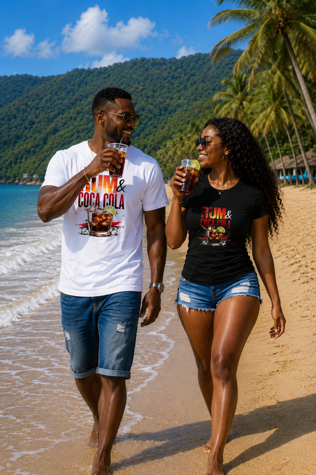 kes the band Rum & Coca Cola White Carnival T-Shirt