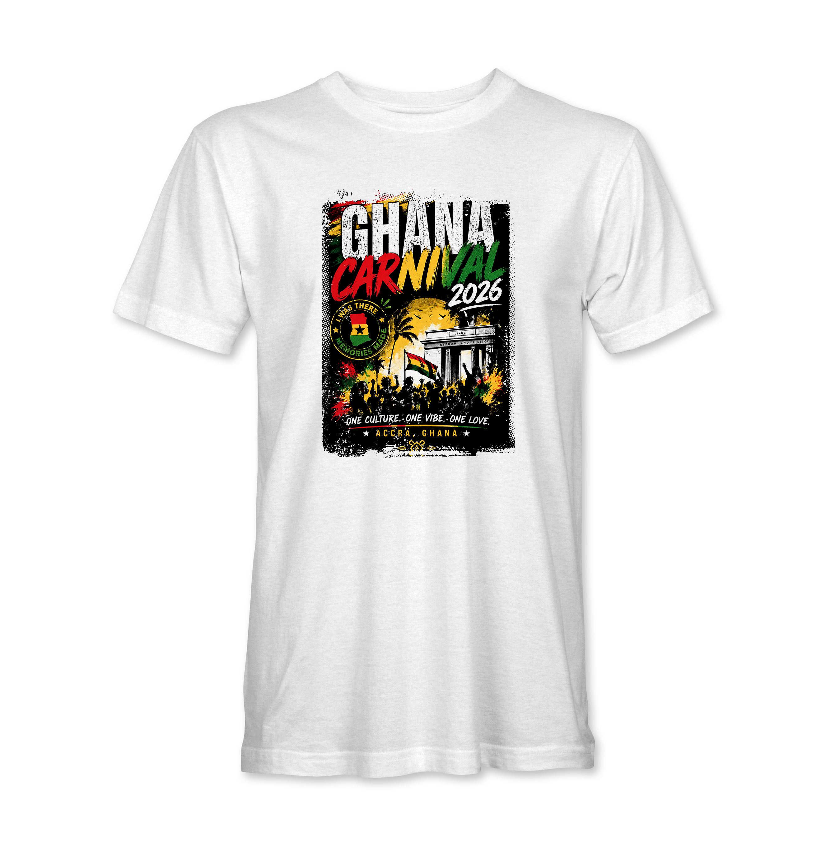 Ghana Carnival 2026 MEN BLACK t-shirt inspired by soca, Afrobeats, and Afro-Caribbean culture