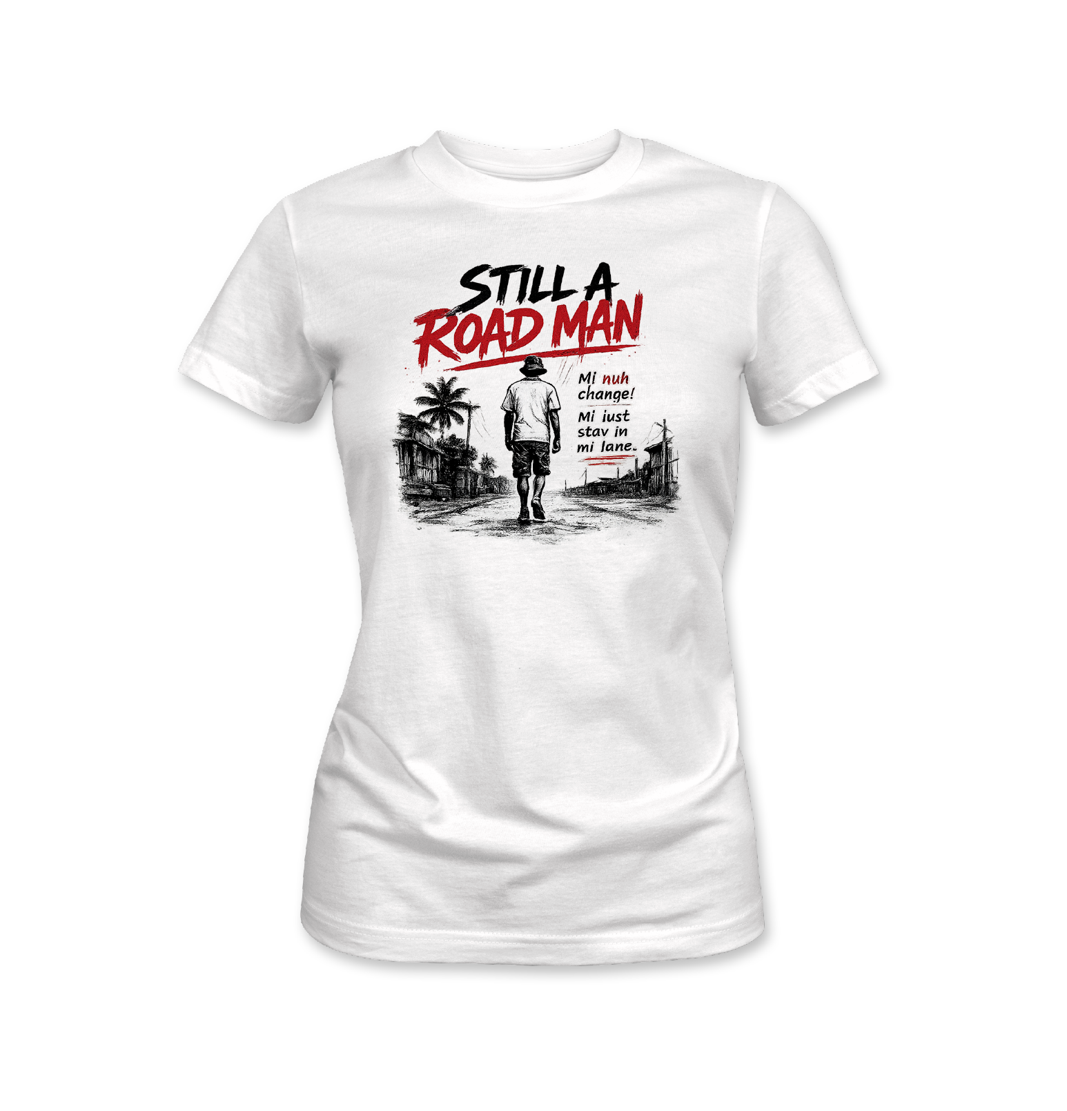 Still A Road Man T-shirt inspired by Bunji Garlin and XplicitMevon soca music

Black Still A Road Man Caribbean streetwear tshirt for Trinidad Carnival and fetes

White Still A Road Man soca tshirt inspired by Caribbean road culture

Bunji Garlin inspired Still A Road Man graphic tee for soca music lovers

Trinidad Carnival streetwear tshirt inspired by Still A Road Man song

Caribbean fete outfit tshirt inspired by Bunji Garlin and XplicitMevo
