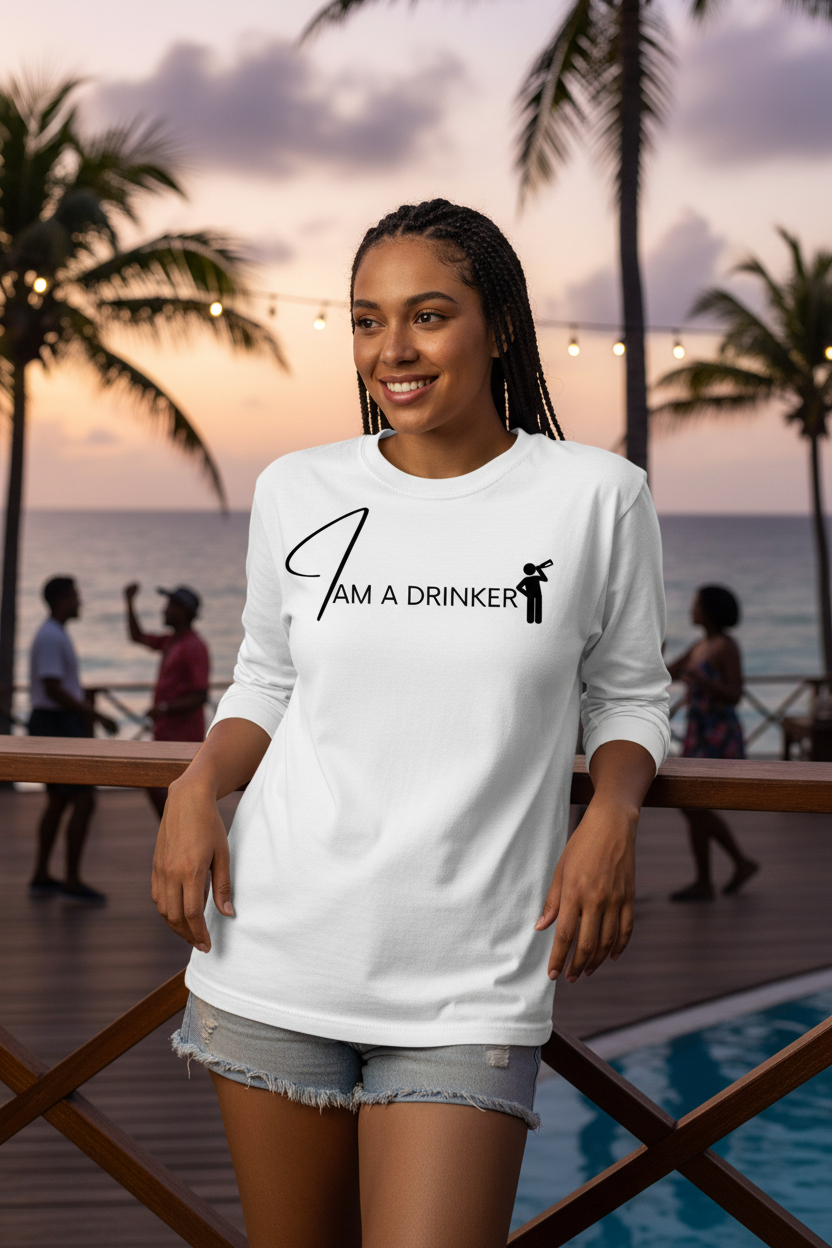 I Am a Drinker Female White Long Sleeve