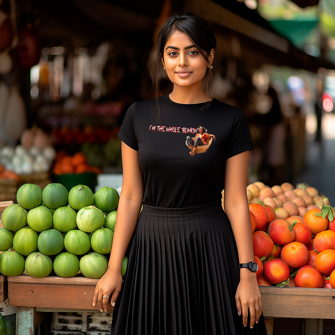 Whole Blinkin Market w/Indian woman